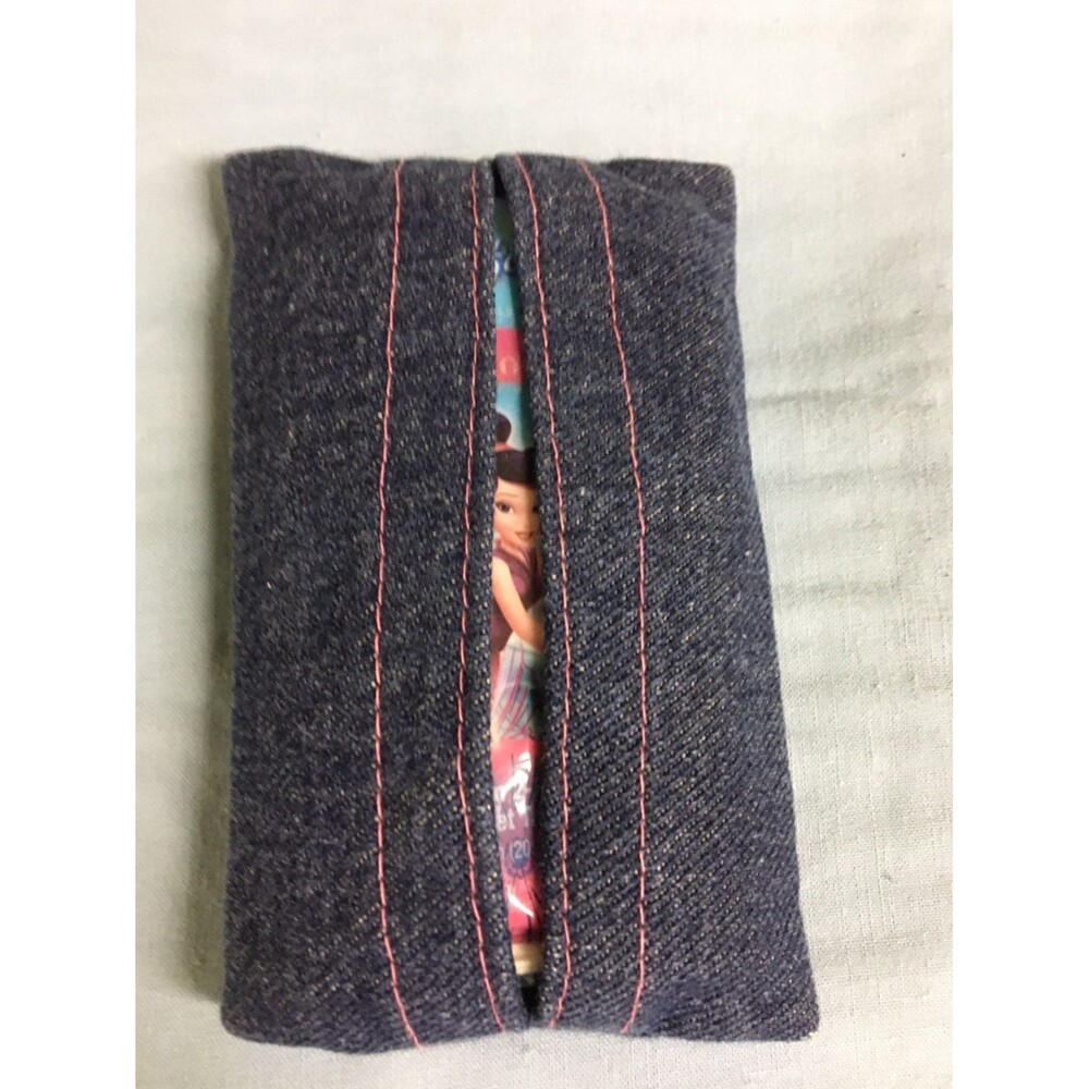 Kleenex/Tissue Holder Handmade Blue Jean color